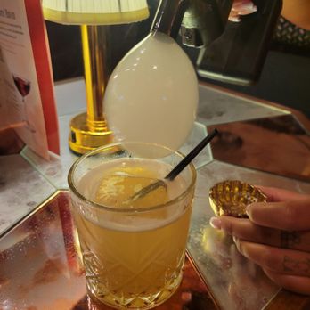 Lapa Lounge - Smokey Penicillin drink. - Lounges Near Me - Las Vegas, Nevada