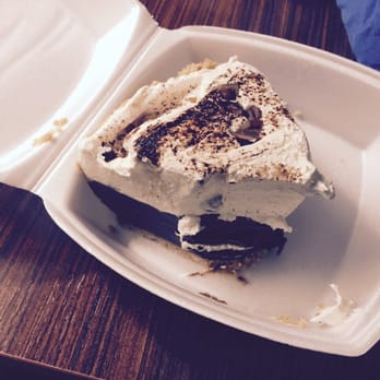 Walnut Hills - Chocolate pie.  Not cream, but consistency more like a truffle.  Bland.  Looks better than tastes. - Southern Near Me - Vicksburg, Mississippi