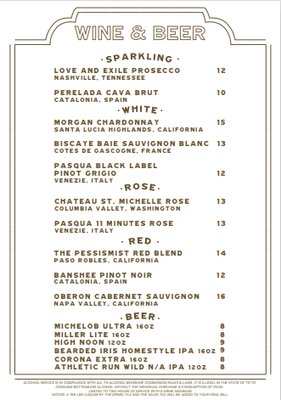 Menu photo 8 TENN Nashville, TN Menu photo 8 TENN Nashville, TN