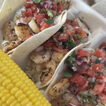 The Fish Joint - Grilled Shrimp Taco with corn on the cob - Seafood Near Me - Coconut Creek, Florida The Fish Joint - Grilled Shrimp Taco with corn on the cob - Seafood Near Me - Coconut Creek, Florida