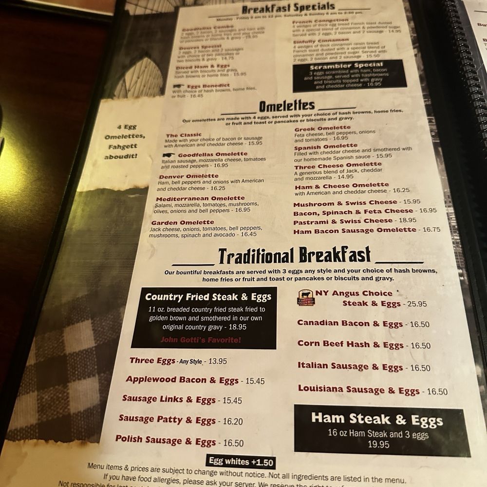 GoodFella's Cafe - Menu - Breakfast & Brunch Near Me - Corona, California