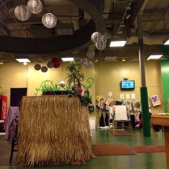 The Jungle Party House - Just past the desk is the painting area and you can hang it on the line with clips until it dries - Kids Activities Near Me - Clovis, California The Jungle Party House - Just past the desk is the painting area and you can hang it on the line with clips until it dries - Kids Activities Near Me - Clovis, California