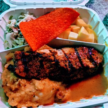 Aqui Cal-Mex - Black and salmon with sweet potato mash - Mexican Near Me - Campbell, California