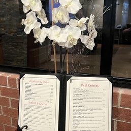 the menu and flowers the menu and flowers