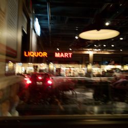 Liquor Mart - Watching traffic from Freddys on a Friday night.