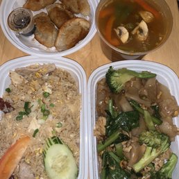 6. Chicken Dumpling 21. Tom Yum Soup 55. Kao Pad Roi Siam Fried Rice 42. Pad See Ew Noodles 6. Chicken Dumpling 21. Tom Yum Soup 55. Kao Pad Roi Siam Fried Rice 42. Pad See Ew Noodles
