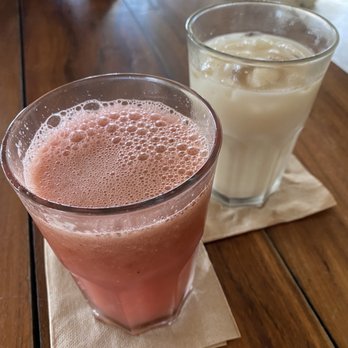 Burrito Amor - Watermelon smoothie and Horchata - Bars Near Me - Tulum, ROO Burrito Amor - Watermelon smoothie and Horchata - Bars Near Me - Tulum, ROO