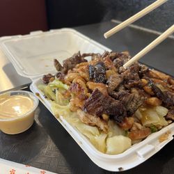 Quickway Hibachi - Chicken and beef combo with fried rice