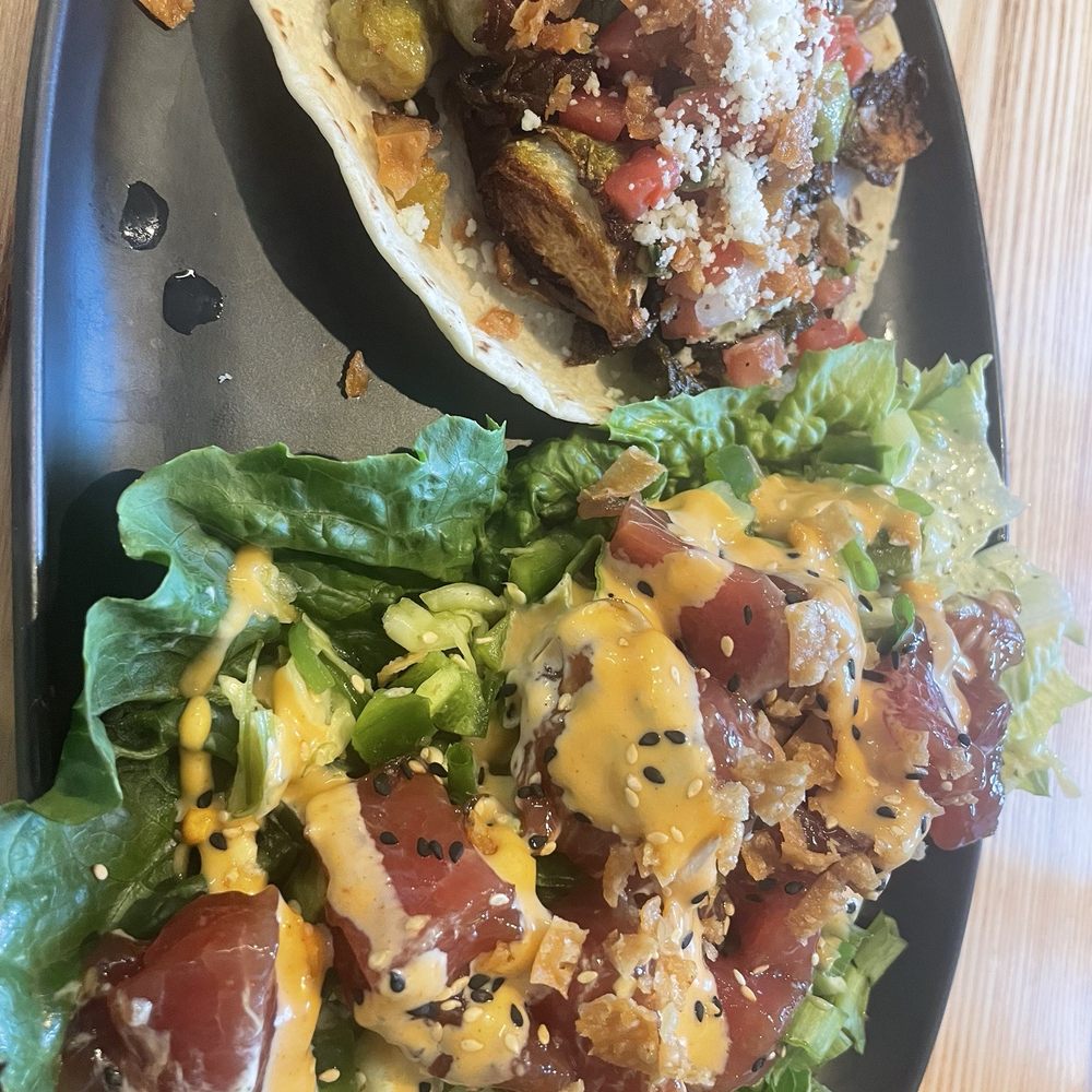 Wong's Tacos - Brussels Sprout tacos and Poke Lettuce Wrap- good portions! - Asian Fusion Near Me - Raleigh, North Carolina Wong's Tacos - Brussels Sprout tacos and Poke Lettuce Wrap- good portions! - Asian Fusion Near Me - Raleigh, North Carolina