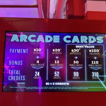 Castle Park - Arcade cards pricing - Amusement Parks Near Me - Riverside, California