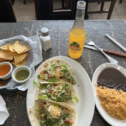 Fish Tacos Rice & Beans Chips & Salsa's