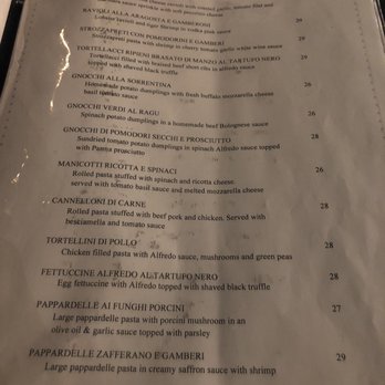 Luna Rossa - Menu - Italian Near Me - Henderson, Nevada