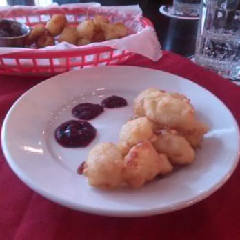 Red Cow North Loop - Wisconsin Cheese Curds with a Triple Berry sauce. - New American Near Me - Minneapolis, Minnesota Red Cow North Loop - Wisconsin Cheese Curds with a Triple Berry sauce. - New American Near Me - Minneapolis, Minnesota
