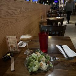Craftsman Wood Fired Pizza - Classic Caesar and a cinnamon toast martini