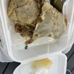 La Tormenta Restaurant - Another view of the oiliest burrito ever