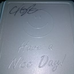 Their fine China you get if you order it to eat in the joint. Their fine China you get if you order it to eat in the joint.