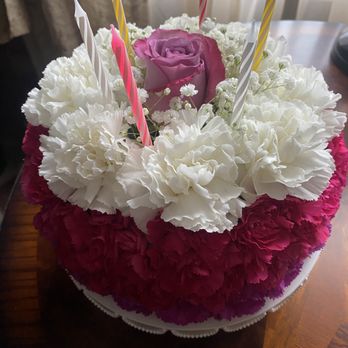 My Touch Flowers - Cake Flower Arrangement - Florists Near Me - Watsonville, California My Touch Flowers - Cake Flower Arrangement - Florists Near Me - Watsonville, California