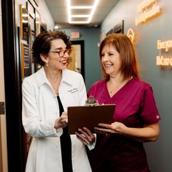Eugenie Brunner, MD, FACS - Dr. Brunner with a patient.