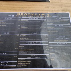 Brooklyn's Burger Bar Espresso - Menu!