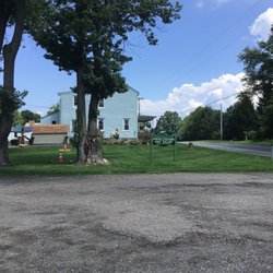 Huge parking lot adjoins the home