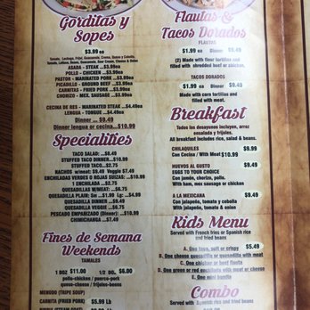 Tito's Tacos - Menu - Tacos Near Me - Steger, Illinois