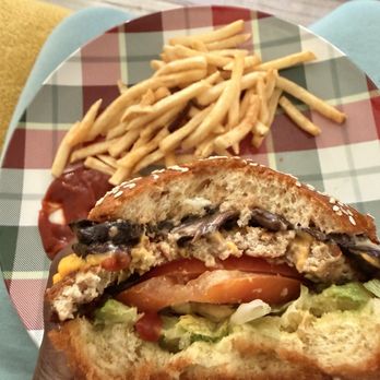 Burger District LA - Added mushrooms and avocado to the turkey burger - so good! - Burgers Near Me - Los Angeles, California Burger District LA - Added mushrooms and avocado to the turkey burger - so good! - Burgers Near Me - Los Angeles, California