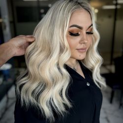 16" bellami extensions + Highlights