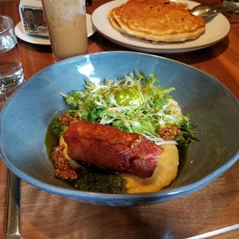 Redbird - Pork Belly with Polenta and Frisee - New American Near Me - Los Angeles, California