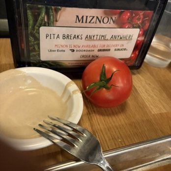 Miznon - Tahini on table - Mediterranean Near Me - Los Angeles, California Miznon - Tahini on table - Mediterranean Near Me - Los Angeles, California
