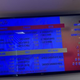 The menu