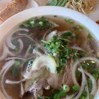 Pho NB - Pho#3 sliced beef done. And I hadn't even added the extras! (Bean sprouts, basil, jalapeño, etc) - Vietnamese Near Me - New Braunfels, Texas