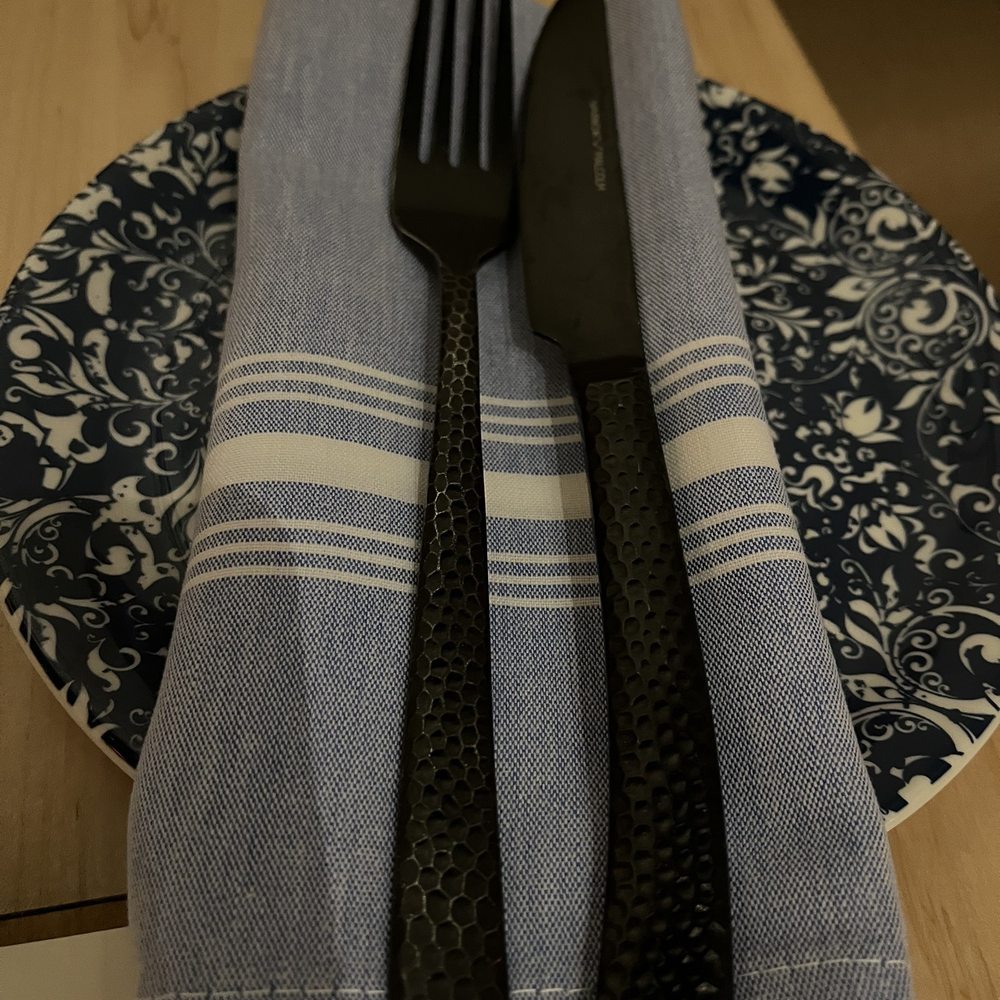 Chapter 6 - Love this black "silverware" - Mediterranean Near Me - Charlotte, North Carolina Chapter 6 - Love this black "silverware" - Mediterranean Near Me - Charlotte, North Carolina