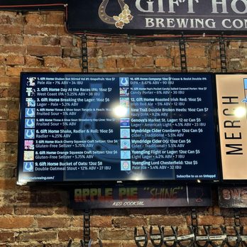 Gift Horse Brewing Company - Menu - Breweries Near Me - York, Pennsylvania