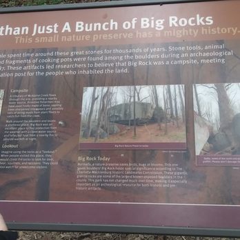 Big Rock Nature Preserve - Interpretive sign - Parks Near Me - Charlotte, North Carolina