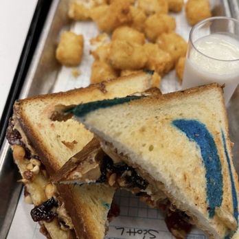 Pym Test Kitchen - Peanut butter and jelly sandwich with tater tot's. - Coffee & Tea Near Me - Anaheim, California Pym Test Kitchen - Peanut butter and jelly sandwich with tater tot's. - Coffee & Tea Near Me - Anaheim, California
