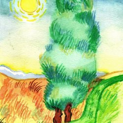 Drawn2Art - San Diego - Annie, Age 9, Watercolor