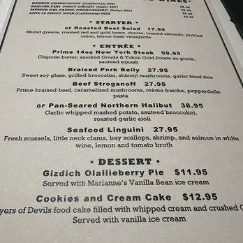 Shadowbrook - Part of the menu - American Near Me - Capitola, California