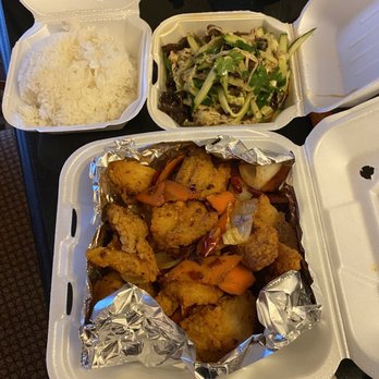N.E. Chinese Restaurant - Enoki salad. Spicy twice cooked fish and perfect rice. - Chinese Near Me - Columbus, Ohio
