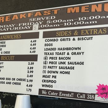 Bon Temps - Menu - Breakfast (3/2025) - Cajun/Creole Near Me - Minden, Louisiana