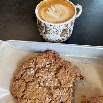 Sea Wolf Bakers - Oat milk latte and chocolate chunk cookie. Both delicious and pair great together! - Bakeries Near Me - Seattle, Washington Sea Wolf Bakers - Oat milk latte and chocolate chunk cookie. Both delicious and pair great together! - Bakeries Near Me - Seattle, Washington