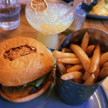 Java Nation - Silver Spring - Pineapple Basil Margarita was a solid 8/10 They also do a grill stamp on the burger which was a nice touch. - Coffee & Tea Near Me - Silver Spring, Maryland