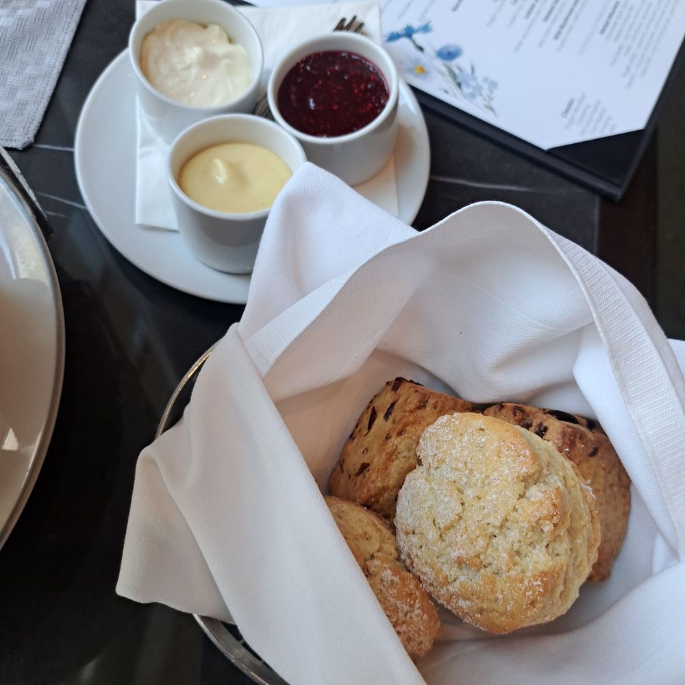 The Peninsula Chicago - Jams, curds, and cream cheese with scones. - Hotels Near Me - Chicago, Illinois