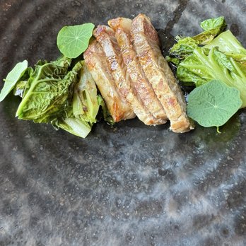 Harbor House Inn - Pork chops with bokchoy - Bed & Breakfast Near Me - Elk, California