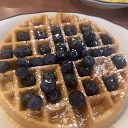 Wahi Diner - Crispy Belgian Waffle with blueberries