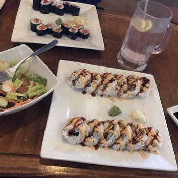 Sushi Cafe - Lunch Combo. 2 Louisiana Rolls and a salad. Other plate is one tuna roll and one salmon roll. Both amazing. Around $8 each - Japanese Near Me - Arlington, Texas Sushi Cafe - Lunch Combo. 2 Louisiana Rolls and a salad. Other plate is one tuna roll and one salmon roll. Both amazing. Around $8 each - Japanese Near Me - Arlington, Texas