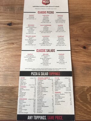 Menu photo 2 MOD Pizza Lancaster, PA