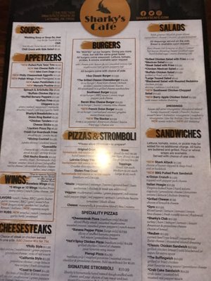 Menu photo 6 Sharky's Cafe Latrobe, PA