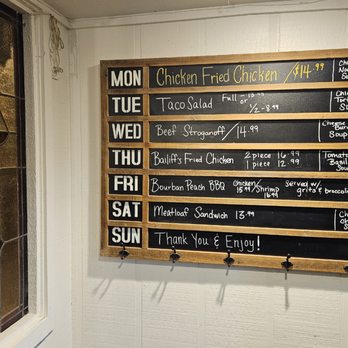 Courthouse Exchange Restaurant - a chalkboard on the wall - American Near Me - Independence, Missouri