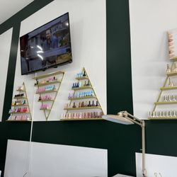 YB Professional - Nail polish selection (they also have a circular rack of fake nails that you can look through to pick your color)