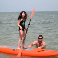Naples Beach Adventures - She master paddle board in 10 minutes, what an athlete